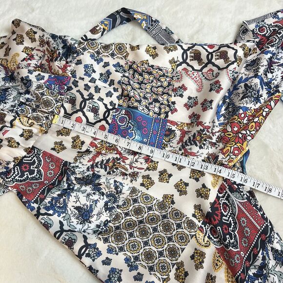 Lida Kate Wide Leg Jumpsuit Paisley Elephants V-neck Sz L - Picture 11 of 15